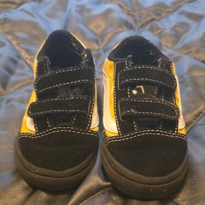 Vans Kids Black and Yellow Sneakers